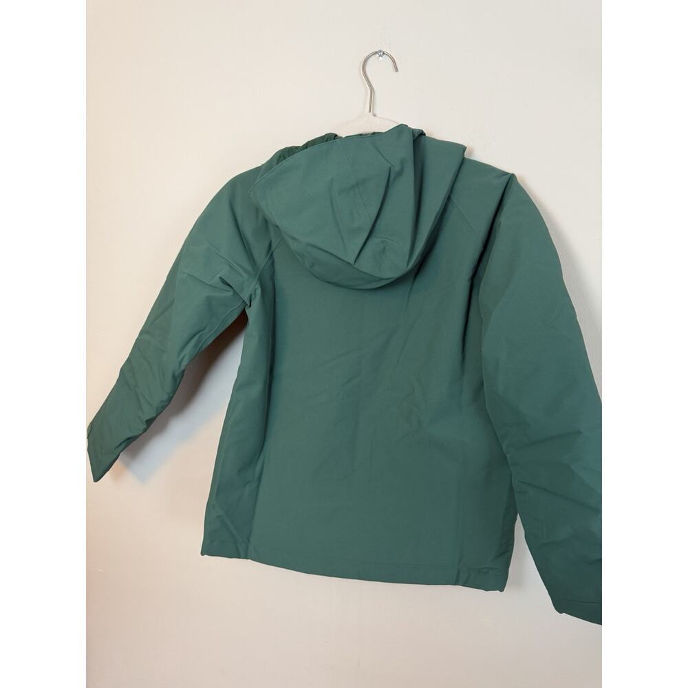 Patagonia Everyday Ready Hooded Jacket Conifer Green Waterproof Kids 10 NWT $169 - Picture 4 of 16